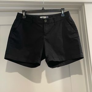 Old Navy Black Chino Shorts Size 2 flat front